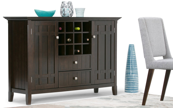 Simpli Home Sideboard Buffet And Wine Rack