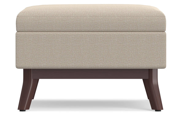Simpli Home Small Coffee Table Ottoman In Linen