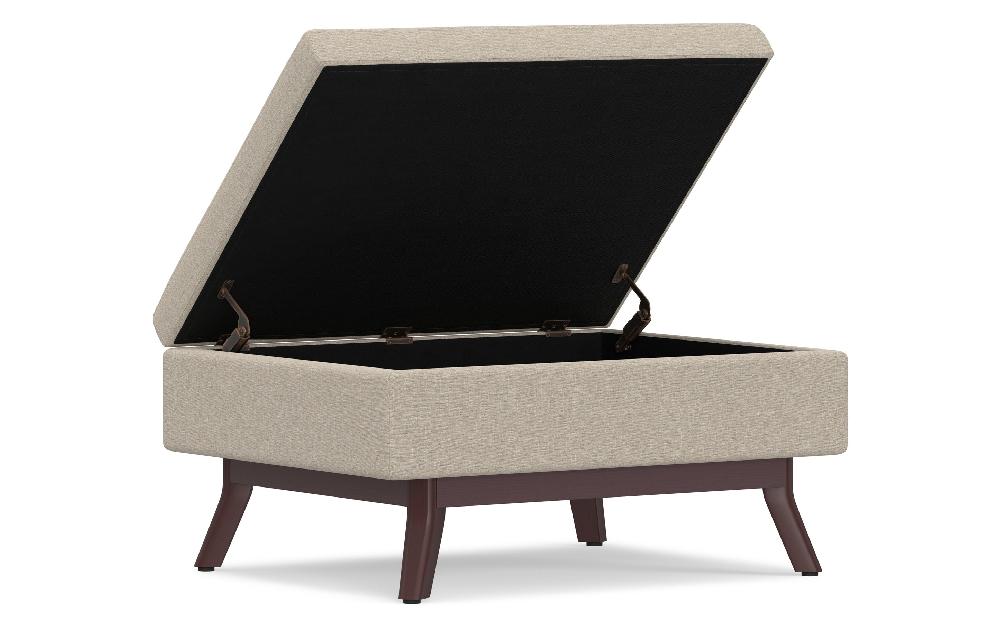 simpli home Small Coffee Table Ottoman in Linen