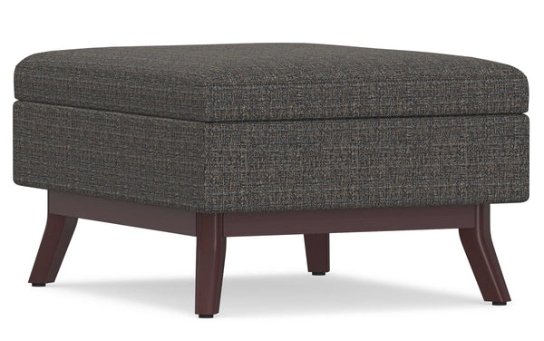Simpli Home Small Coffee Table Ottoman In Tweed