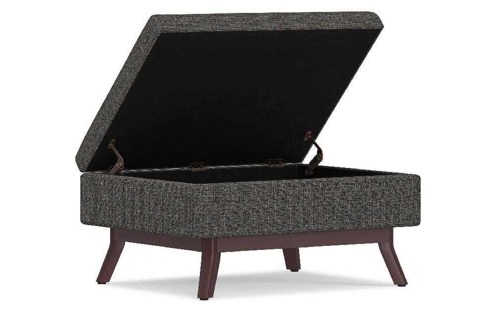 simpli home Small Coffee Table Ottoman in Tweed