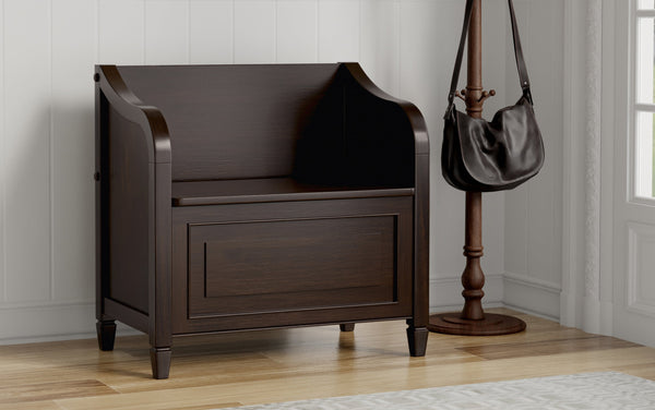 Simpli Home Small Entryway Storage Bench
