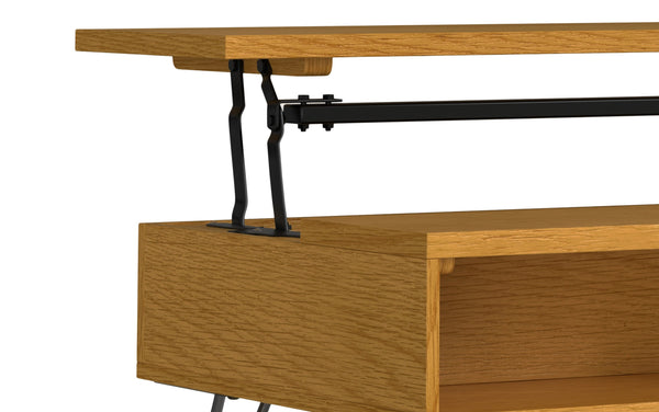 Simpli Home Small Lift Top Coffee Table In Oak