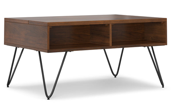 Simpli Home Small Lift Top Coffee Table In Walnut