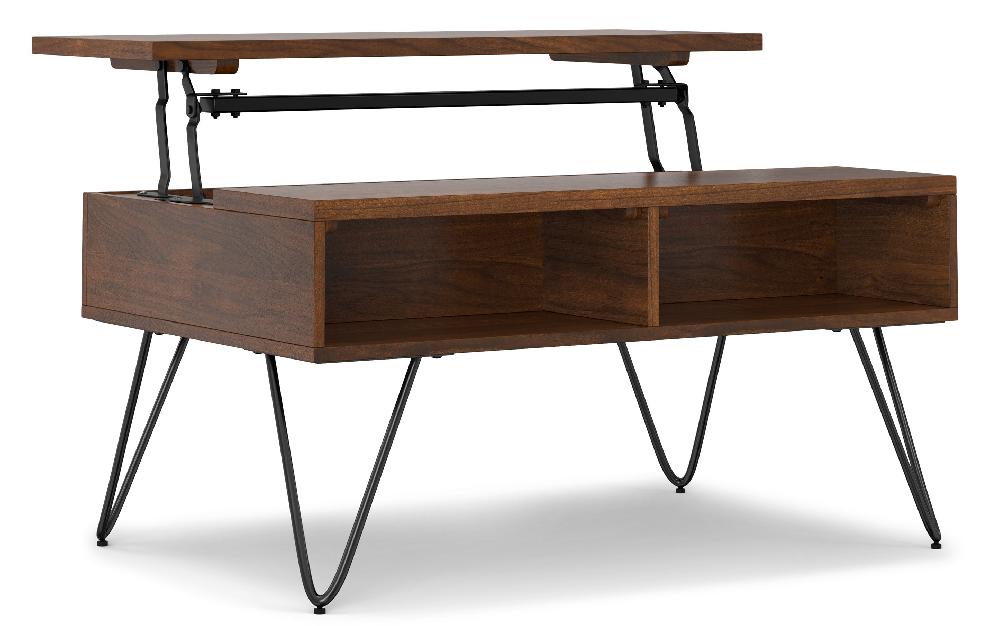 simpli home Small Lift Top Coffee Table in Walnut