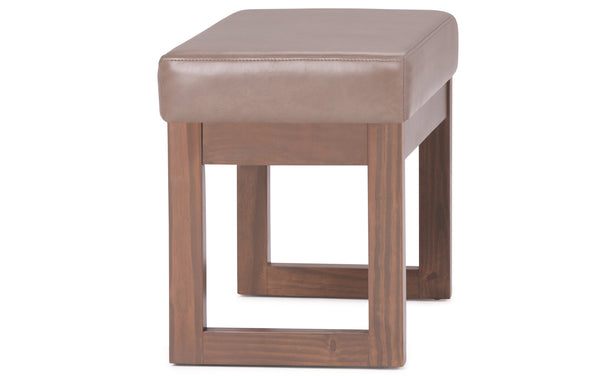 Simpli Home Small Ottoman Bench In Vegan Leather
