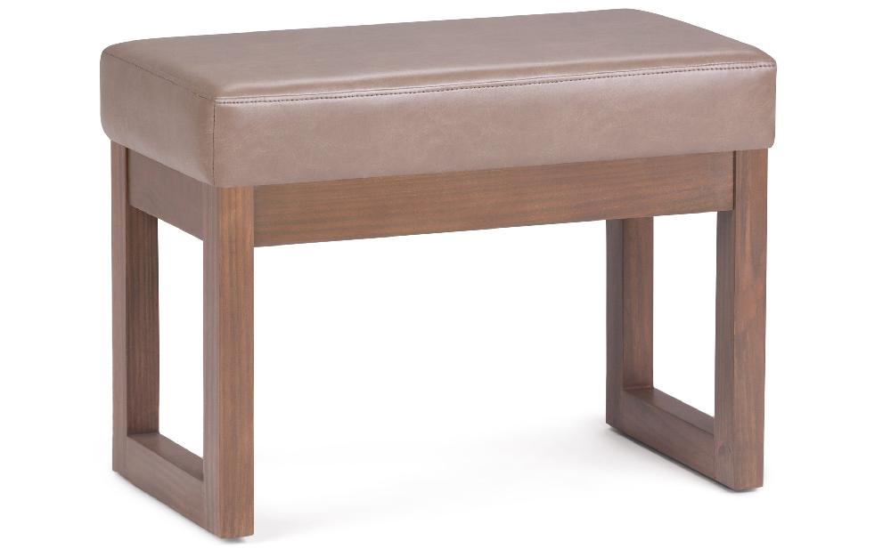 simpli home Small Ottoman Bench in Vegan Leather