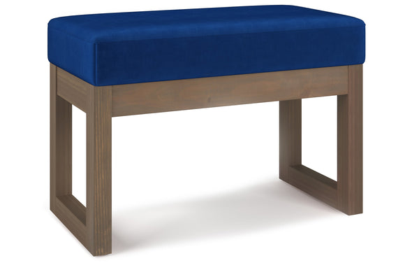 Simpli Home Small Ottoman Bench In Velvet