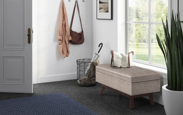 Simpli Home Small Rectangular Storage Ottoman