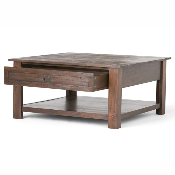 Simpli Home Square Coffee Table In Acacia