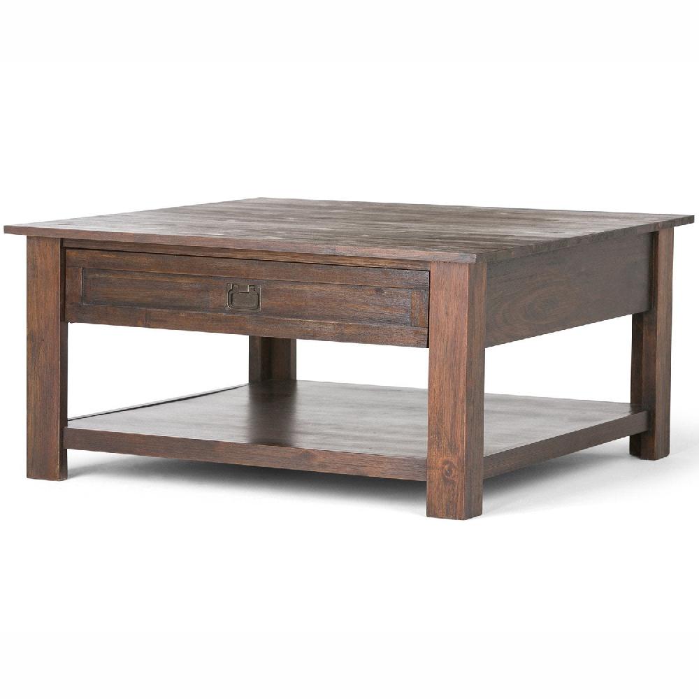 simpli home Square Coffee Table in Acacia