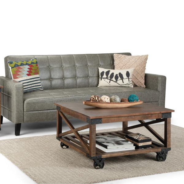 Simpli Home Square Coffee Table In Mango