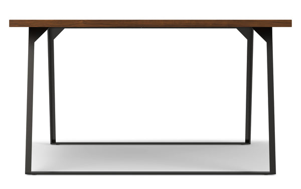 Simpli Home Square Dining Table In Walnut