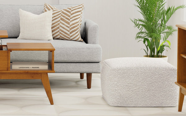 Simpli Home Square Pouf