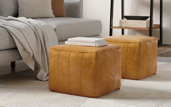 Simpli Home Square Pouf