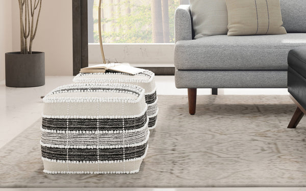 Simpli Home Square Pouf