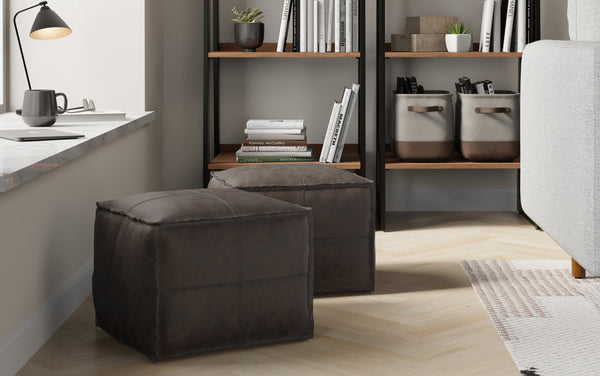 Simpli Home Square Pouf