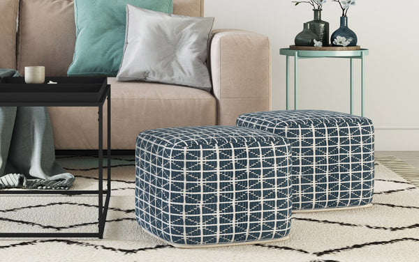 Simpli Home Square Pouf