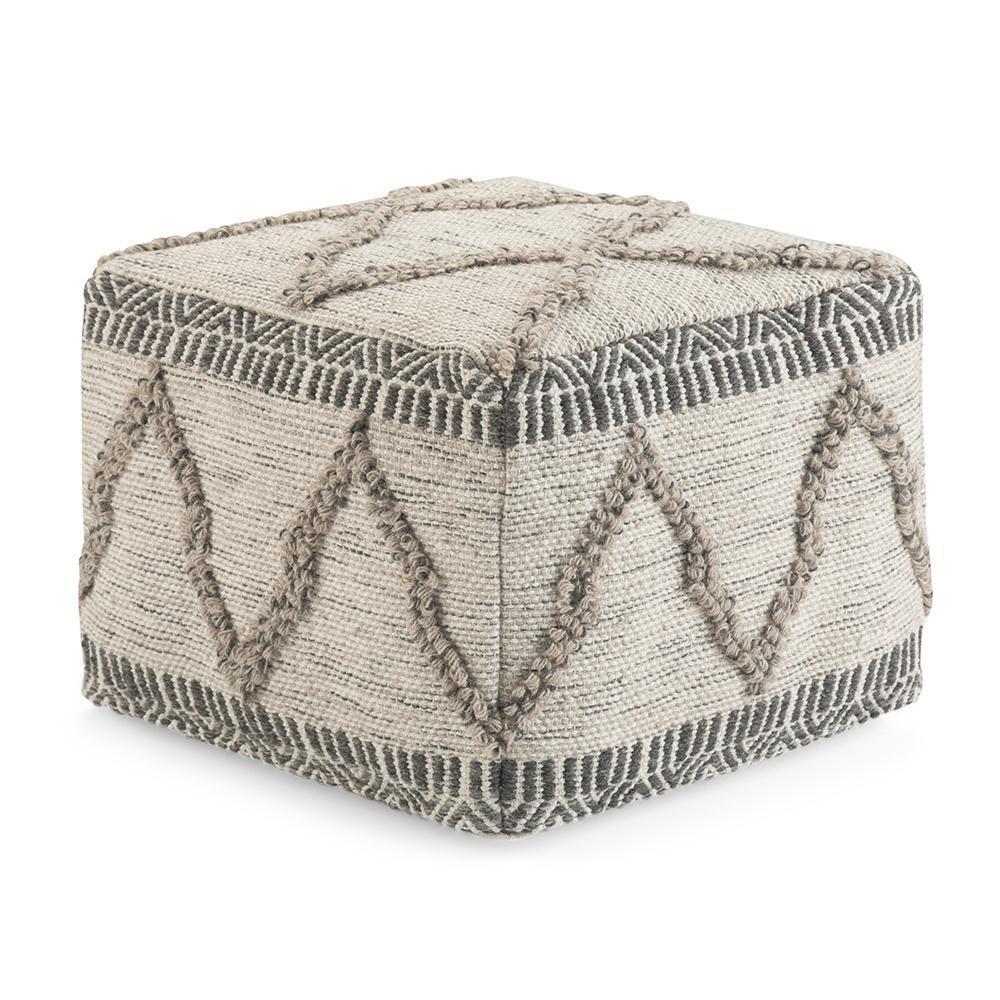 simpli home Square Pouf