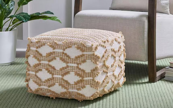 Simpli Home Square Pouf Ottoman