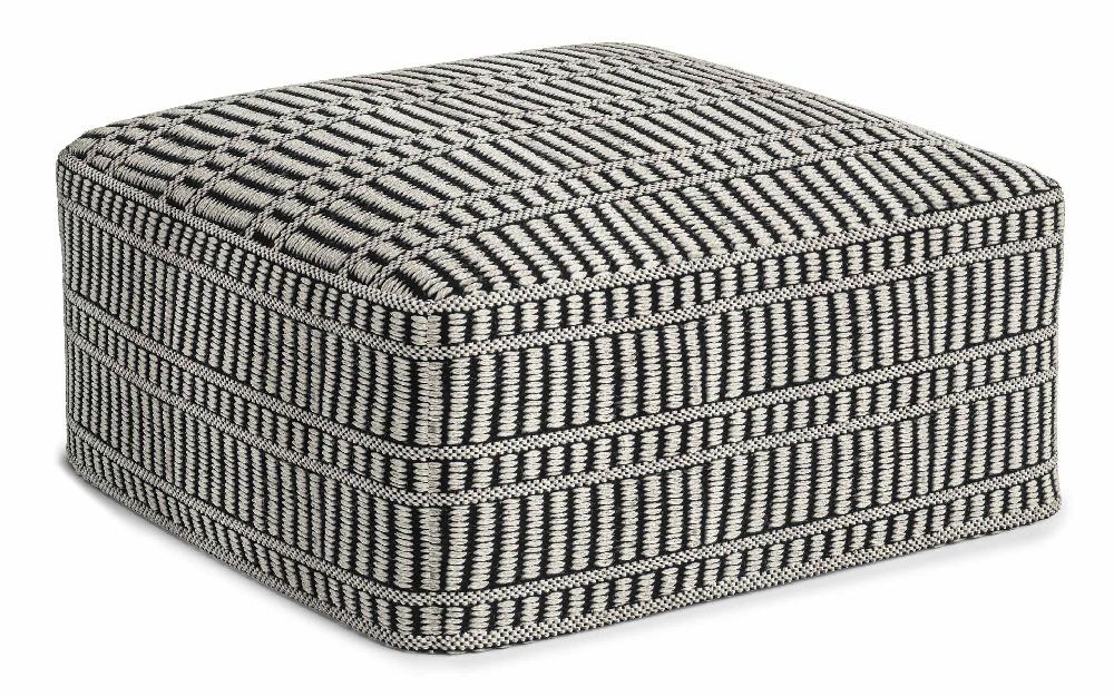 simpli home Square Woven Outdoor/ Indoor Pouf