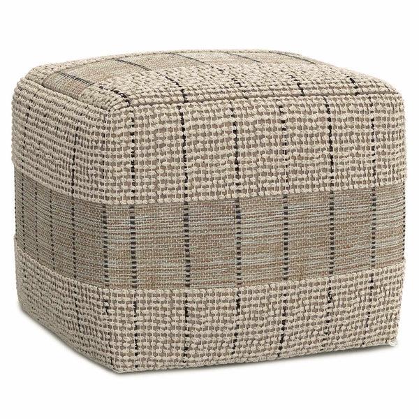 Simpli Home Square Woven Pouf