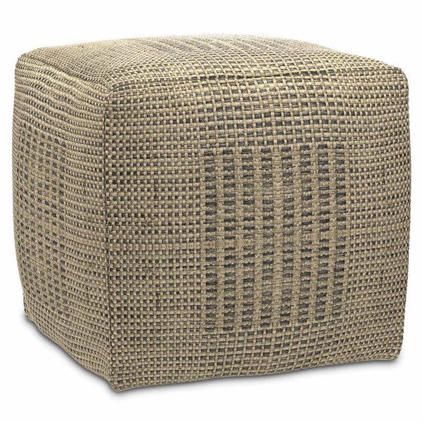 Simpli Home Square Woven Pouf