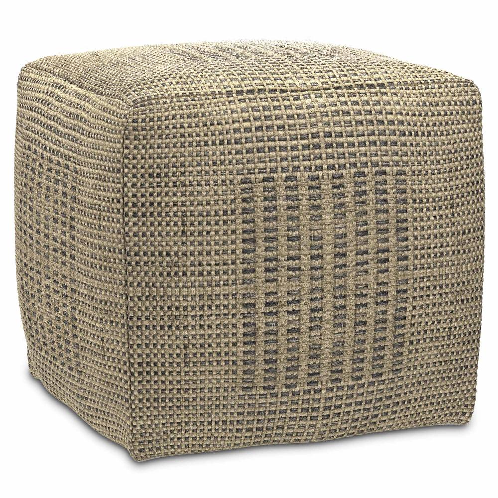 simpli home Square Woven Pouf