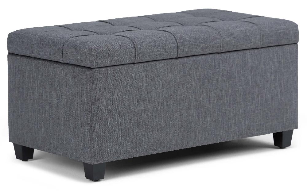 simpli home Storage Ottoman in Linen