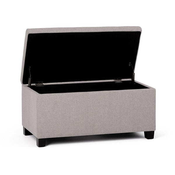 Simpli Home Storage Ottoman In Linen