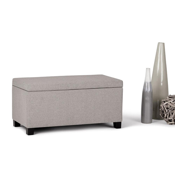Simpli Home Storage Ottoman In Linen