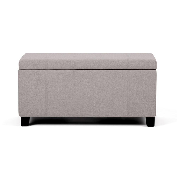 Simpli Home Storage Ottoman In Linen