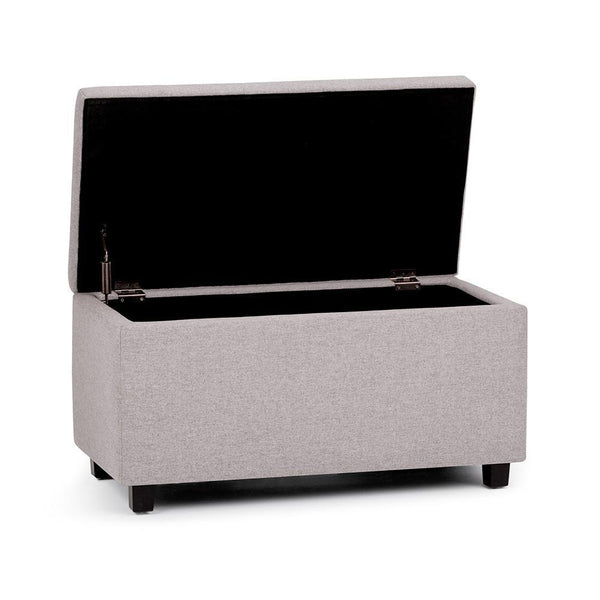 Simpli Home Storage Ottoman In Linen