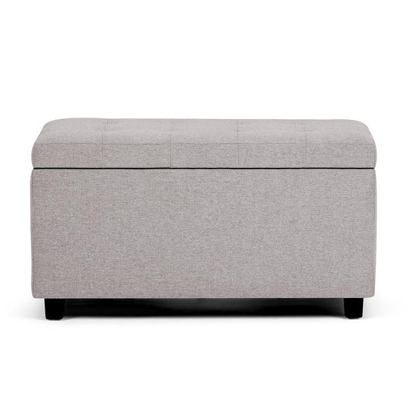 Simpli Home Storage Ottoman In Linen