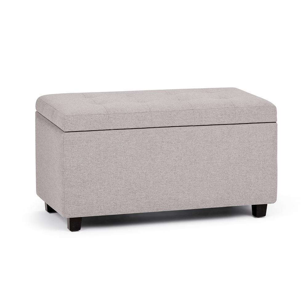 simpli home Storage Ottoman in Linen