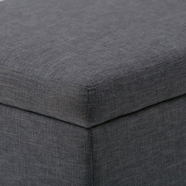 Simpli Home Storage Ottoman In Linen