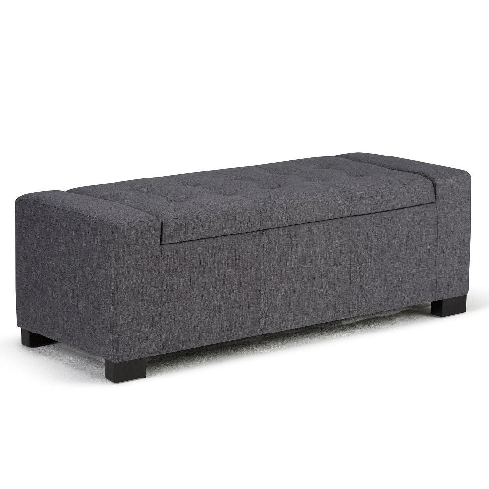 simpli home Storage Ottoman in Linen