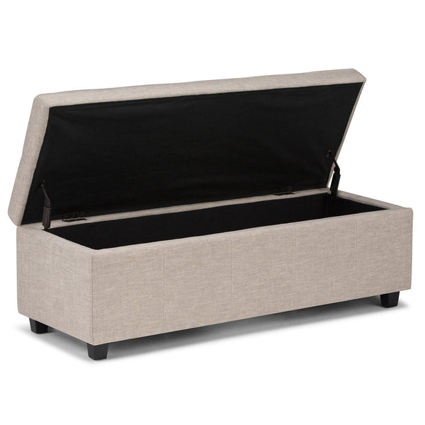 Simpli Home Storage Ottoman In Natural