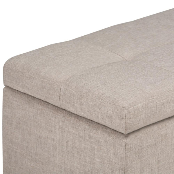 Simpli Home Storage Ottoman In Natural