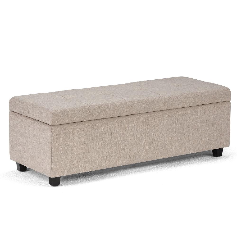 simpli home Storage Ottoman in Natural