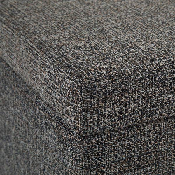 Simpli Home Storage Ottoman In Tweed