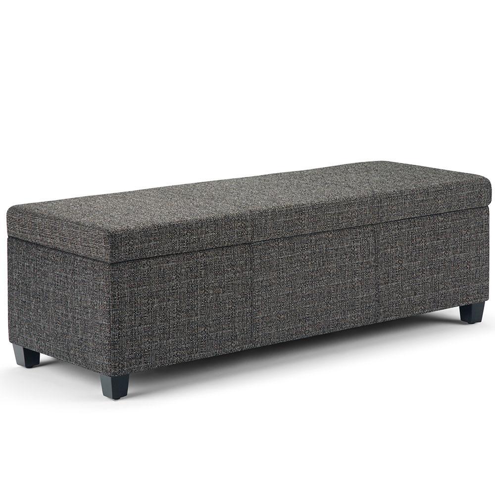 simpli home Storage Ottoman in Tweed