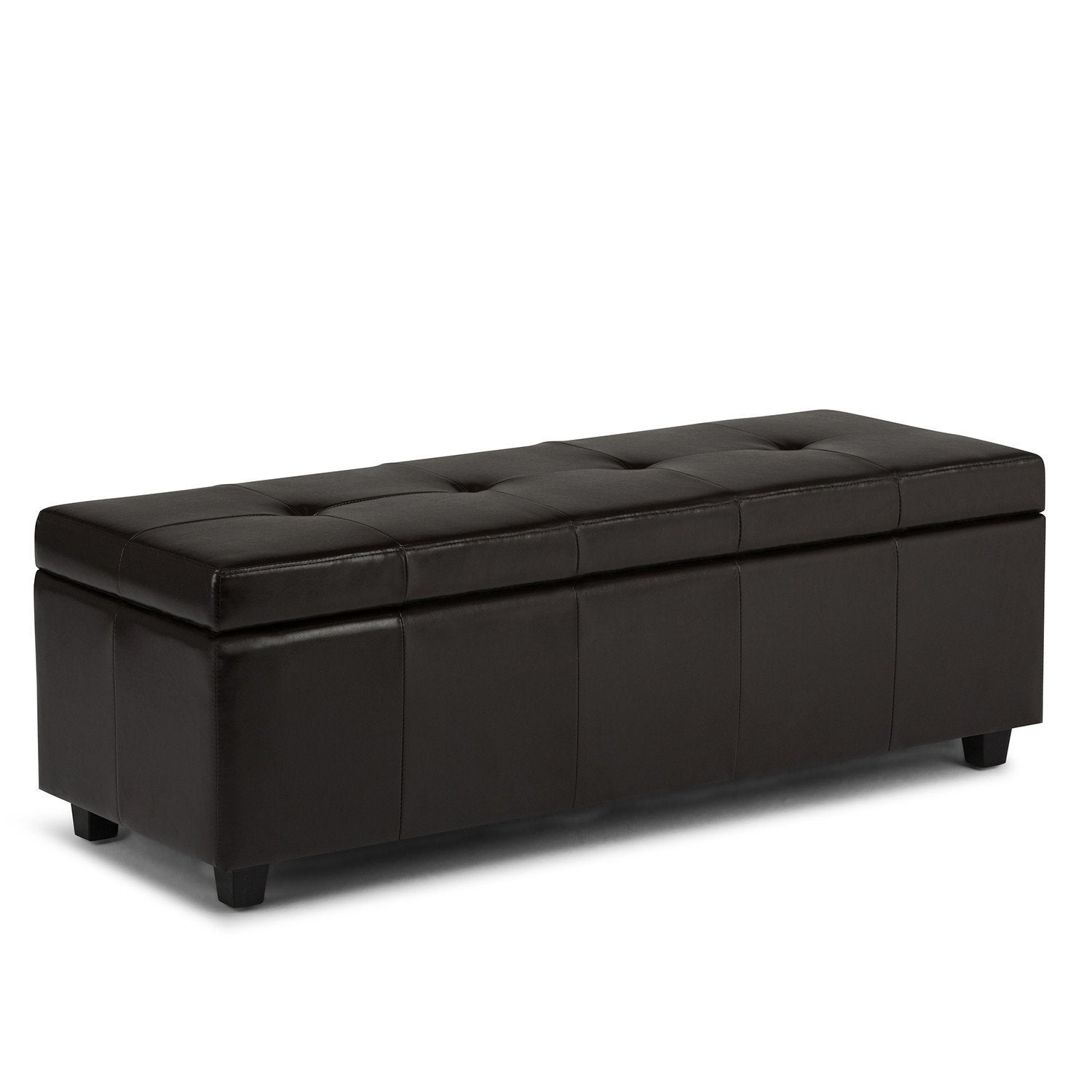 simpli home Storage Ottoman in Vegan Leather