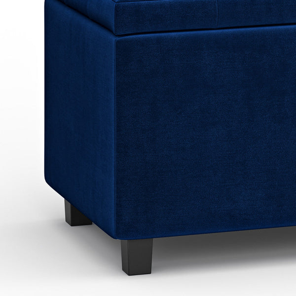 Simpli Home Storage Ottoman In Velvet Fabric