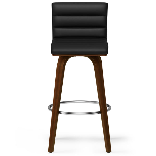 Simpli Home Swivel Bar Stool In Vegan Leather