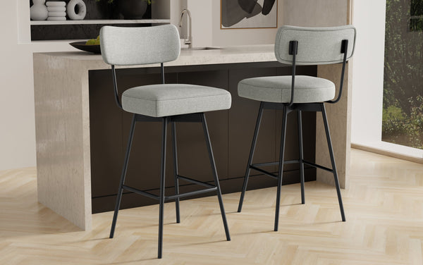 Simpli Home Swivel Bar Stool (Set Of 2)