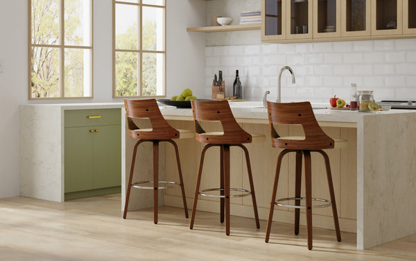 Simpli Home Swivel Bar Stool (Set Of 2)