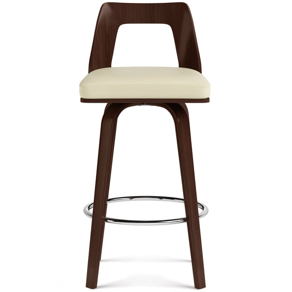 Simpli Home Swivel Bentwood Bar Stool (Set Of 2)