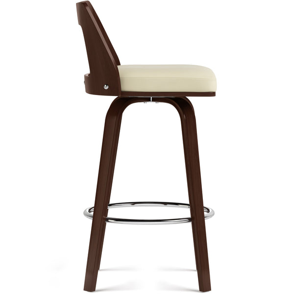 Simpli Home Swivel Bentwood Bar Stool (Set Of 2)