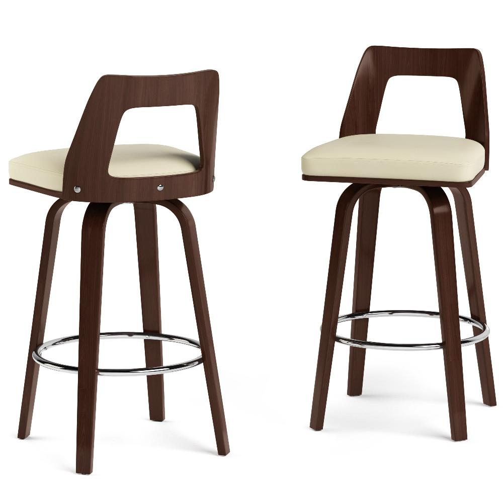 simpli home Swivel Bentwood Bar Stool (Set of 2)